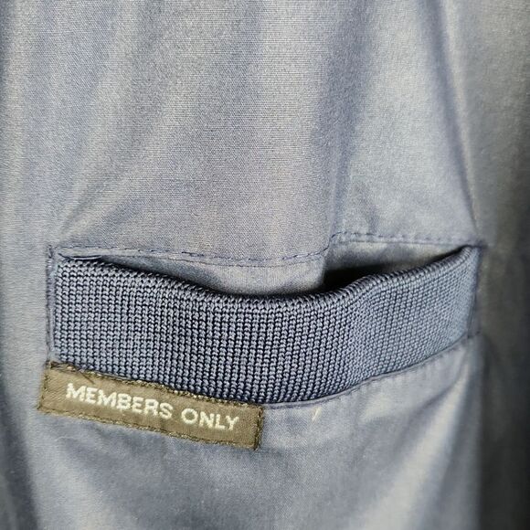 Vintage 80s Members Only Navy Blue Classic Iconic Racer Bomber Jacket 42 - Picture 7 of 7